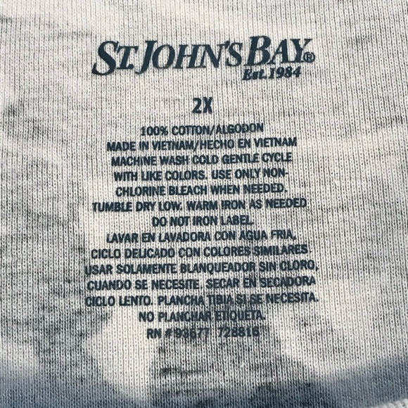 St. John’s Bay Tee Long Sleeve floral Size 2X - Picture 5 of 5
